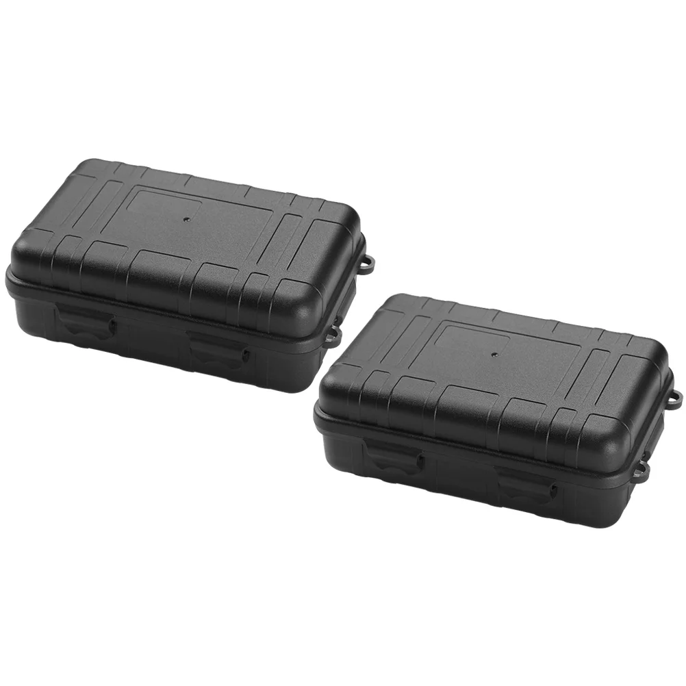 

2 Pcs Survival Kit Container Durable Storage Case Toolbox Portable Devices Organizers Shockproof Pp Accessory Bins
