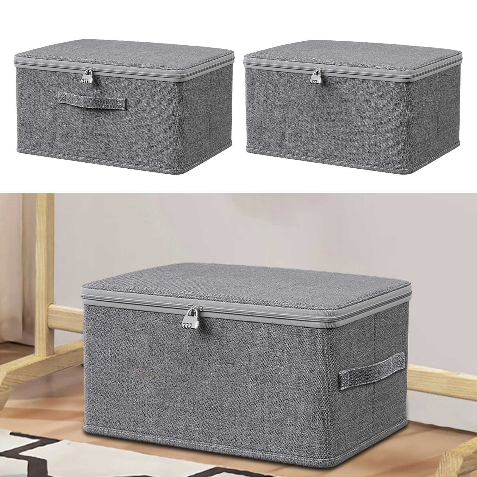 กล่องล็อคได้ เสื้อผ้า ออแกไนเซอร์ พร้อมรหัสผ่าน ล็อค กางเกง เสื้อกันหนาว ตู้เก็บของหลายชั้น กางเกงยีนส์ Privacy Storage Organizers 1