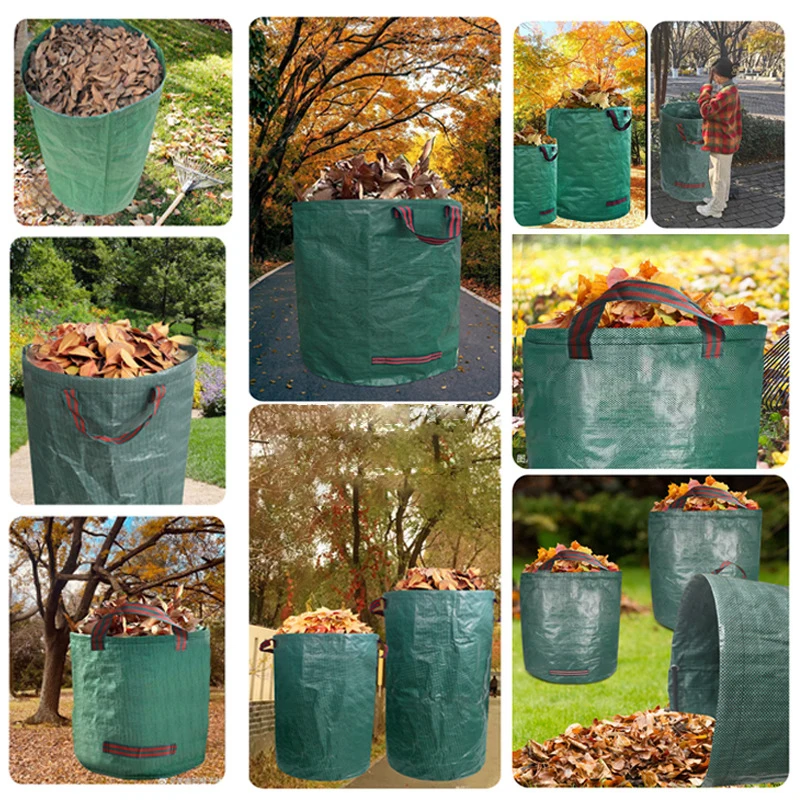 รูปสินค้า ถุงเก็บขยะในสวน 60L-500L ถุงสวนขนาดใหญ่ ใช้ซ้ำได้ กันน้ำ ถุงเก็บใบไม้ ถุงเก็บของ สำหรับสวน