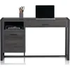DeJori 51"W Writing Desk, Charcoal 4