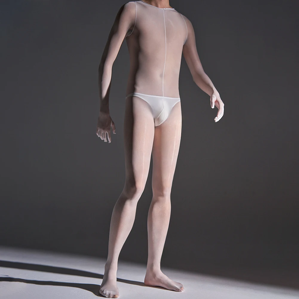 

Sexy Mens Lingerie Body Stockings See Through Socks Full Body Pantyhose Ultrathin Slim Fit Jumpsuits Transparent Night Clubwear
