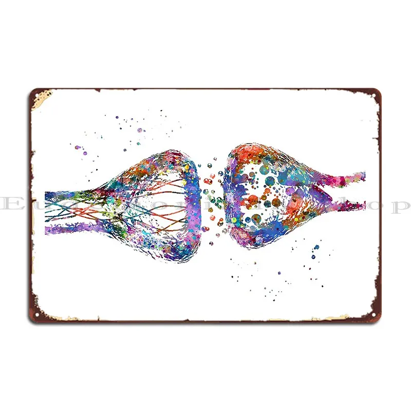 

Neuron Synapse Neurotransmitters Metal Signs Bar Cave Cinema Living Room Wall Mural Character Tin Sign Poster