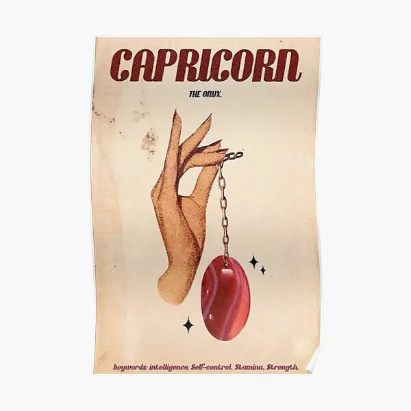 

Capricorn Zodiac Poster Modern Decor Mural Painting Print Wall Art Room Funny Vintage Home Picture Decoration No Frame