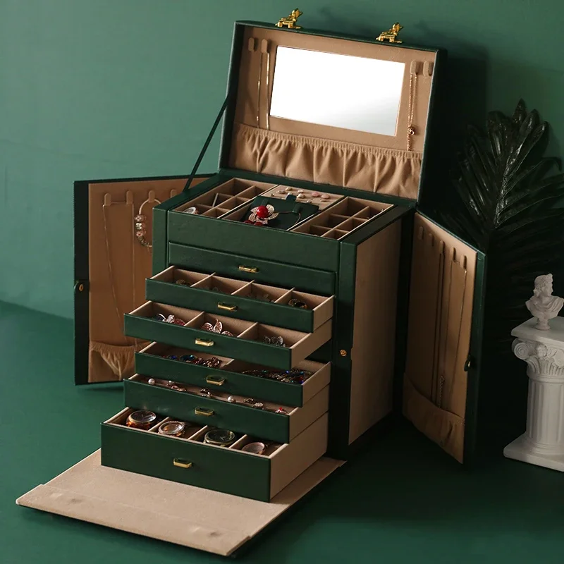Luxury Jewelry Storage Box Large Capacity 360 Password Lock Large Capacity Multi Layer Jewelry Storage Box Watch Earrings Gift - Image 3