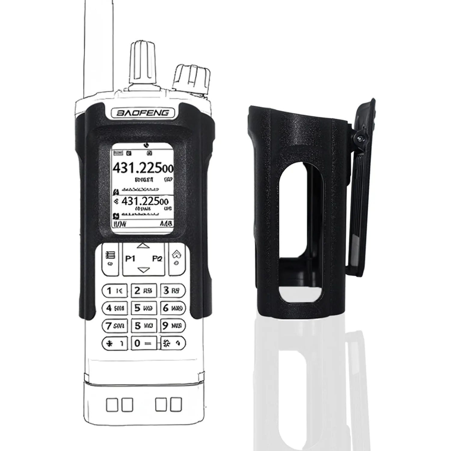 Durable Walkie Talkie Belt Clip Holster | Reliable Radio Holder Replacement Accessory | 1-Pack