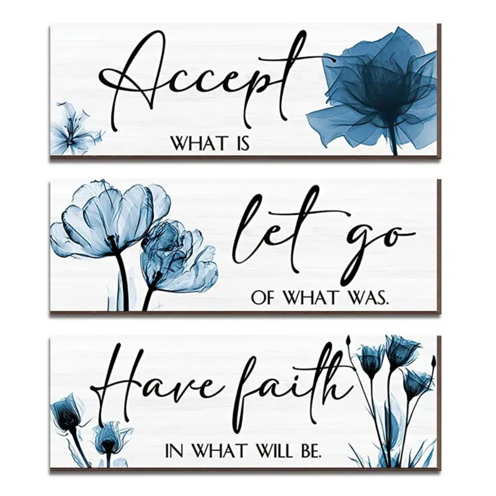 

3 шт. цветы тюльпана Настенный декор деревянные настенные художественные знаки цветочный стиль. Тюльпан для кухонной стены