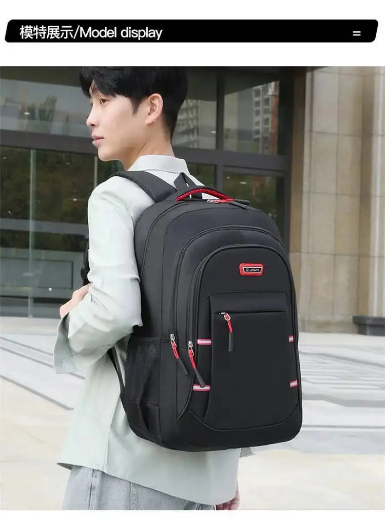 Mittelschule, mehrschichtig, doppelte Umhängetaschen, zum Verkauf, Herrenmode-Rucksack, Herren-Business-Pendler-Rucksack mit großer Kapazität – Detail 22