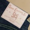Plant Dyeing 14oz Red Selvedge Denim Jeans Men's Hand Twisted Yarn Libo Blue Medium Waist Straight Men's Pants 5KM Vintage 4