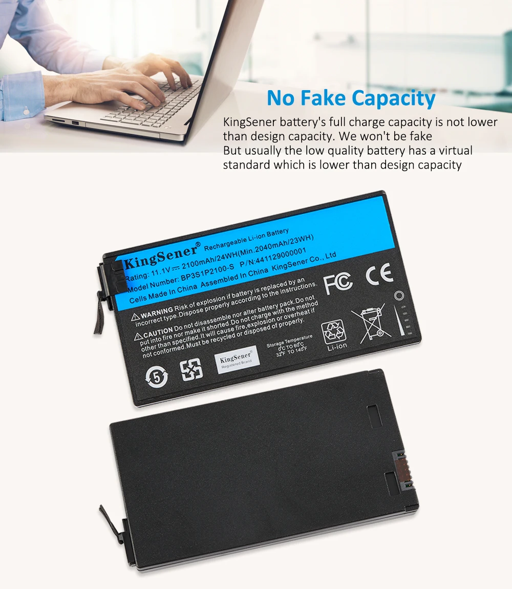 Bateria do Portátil Kingsener para Getac V110 Notebook Robusto Bp3s1p2100-s 2100mah 11.1v 24wh Células 441129000001 - Imagem 4
