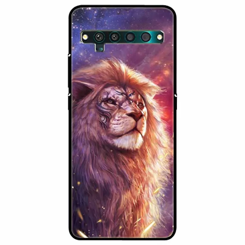 Shockproof Silicone Cat Lion TPU Back Case - Soft Protective Cover