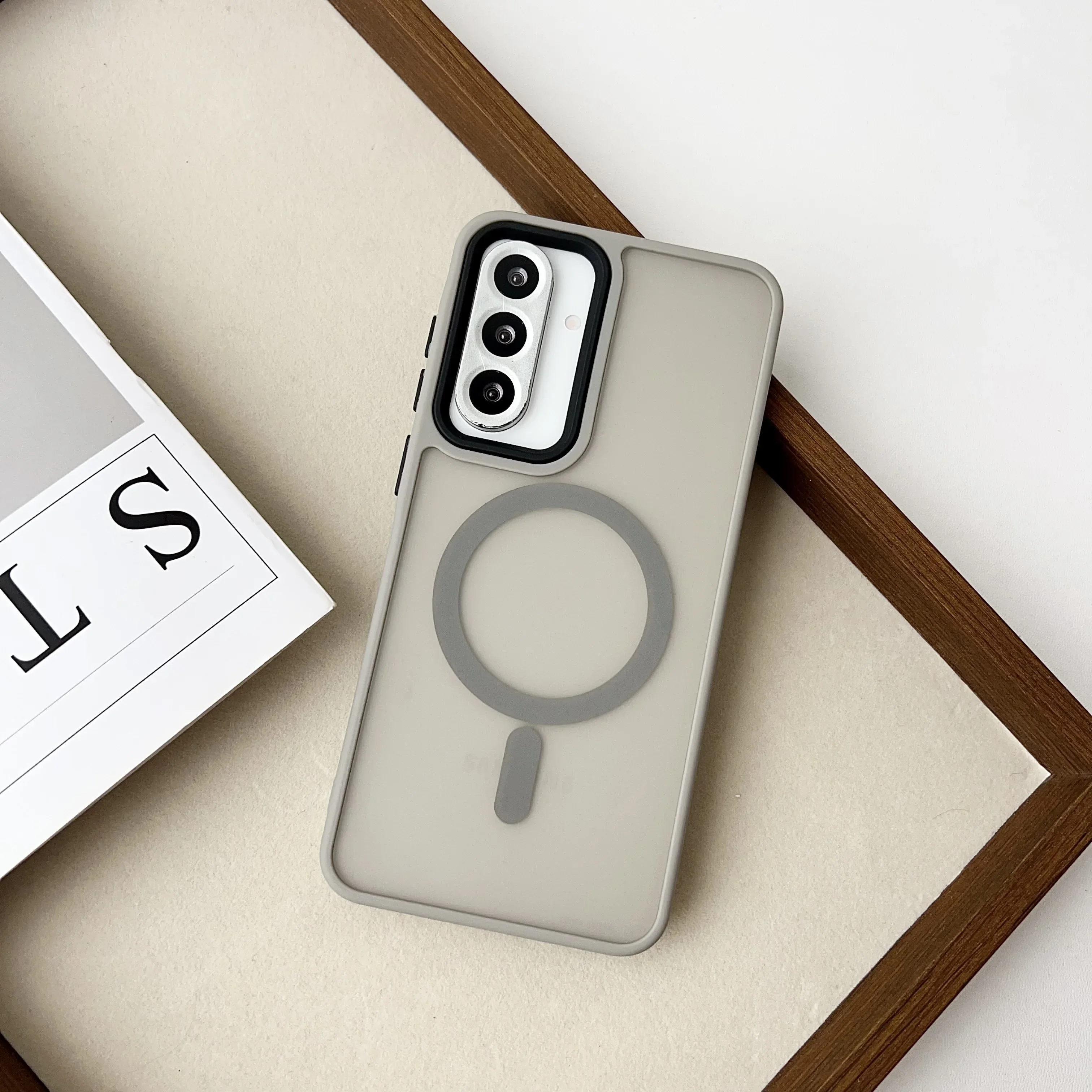 Matte Translucent Magnetic Wireless Charging Phone Case with MagSafe Compatibility