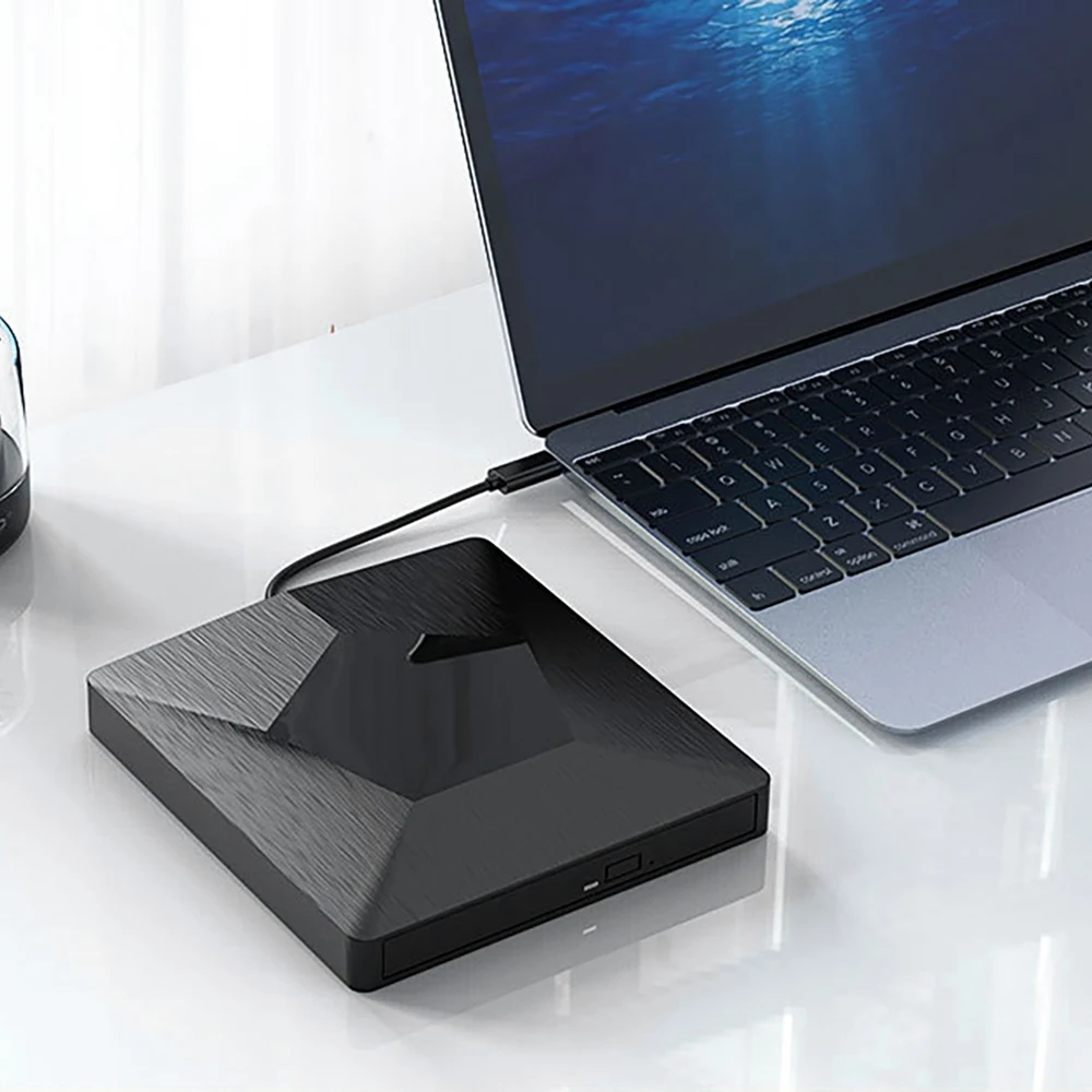 ORICO 버너 USB 3.0 외장 CD DVD 범용 드라이브, 휴대용 USB C 타입 모바일 광학 드라이브 CD DVD 버너