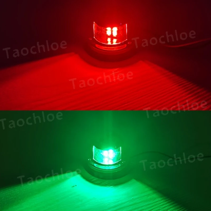 Luci Di Navigazione Per Barche LED - Coppia Rosso/Verde, Impermeabili, 12V-24V, 3W, Per Pesca Notturna - Foto 3