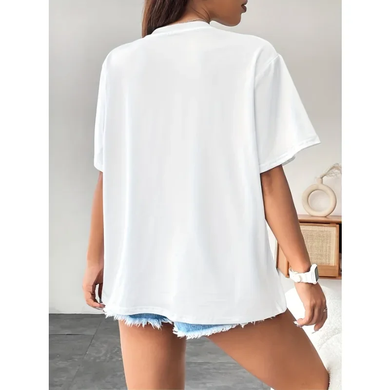 2024 Summer Women Fashion Cotton T-Shirt Female California