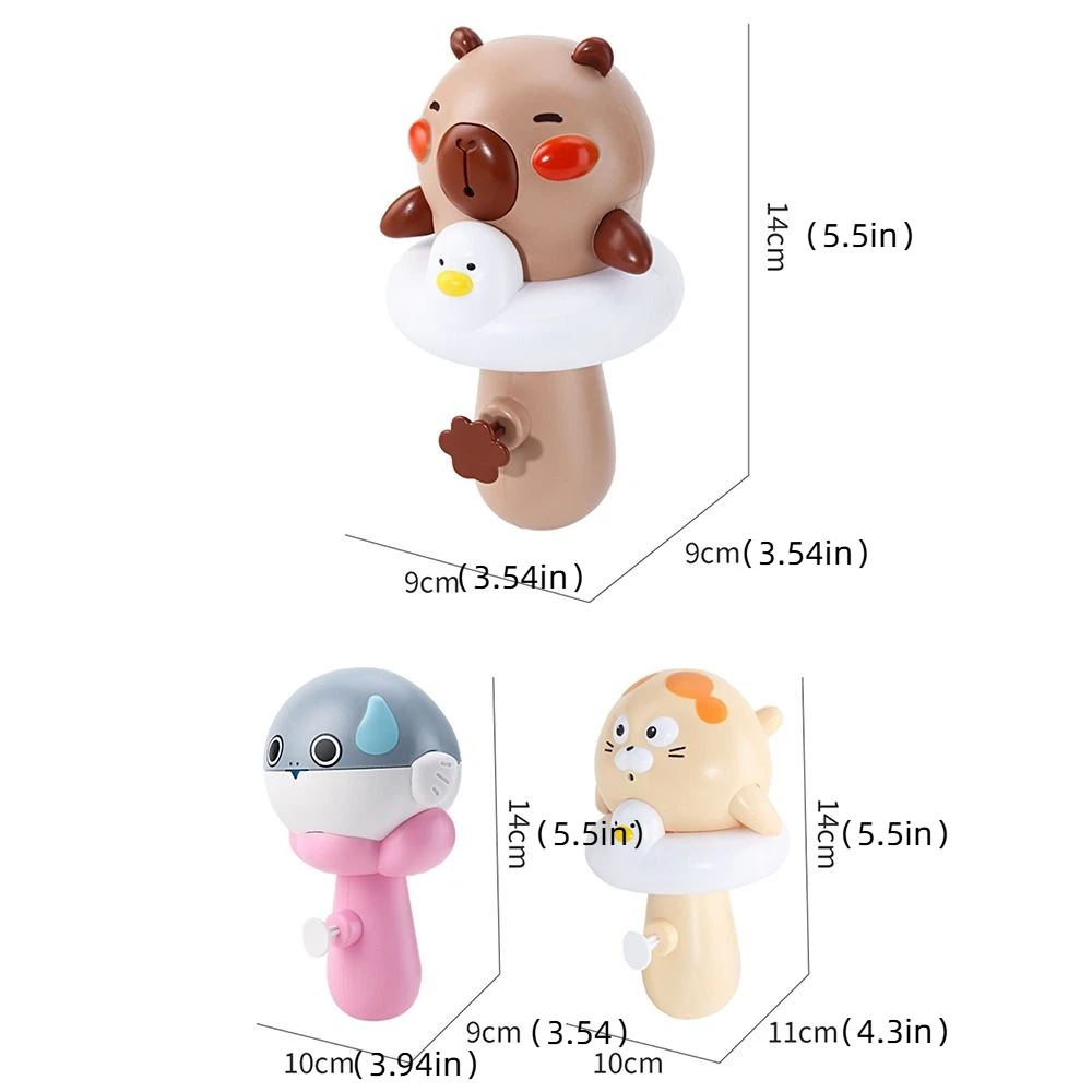 Capybara Marine Animal Water Spray Toys Animal Design Press Bath Fountain Handheld Easy To Fill
