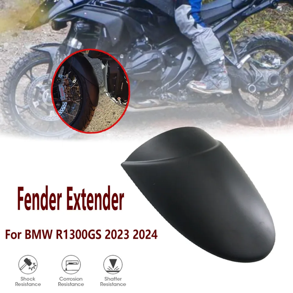 Ailes/Garde-Boue Avant Pour BMW R1300GS (2023-2024) - Extension Anti-Éclaboussures, Plastique Noir