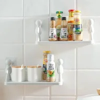 Bathroom Self-adhesive Shampoo Shelves Shower Towel Storage Rack Cosmetic Toilet Organizer Home Decor Kitchen PP Plastic Rack 2