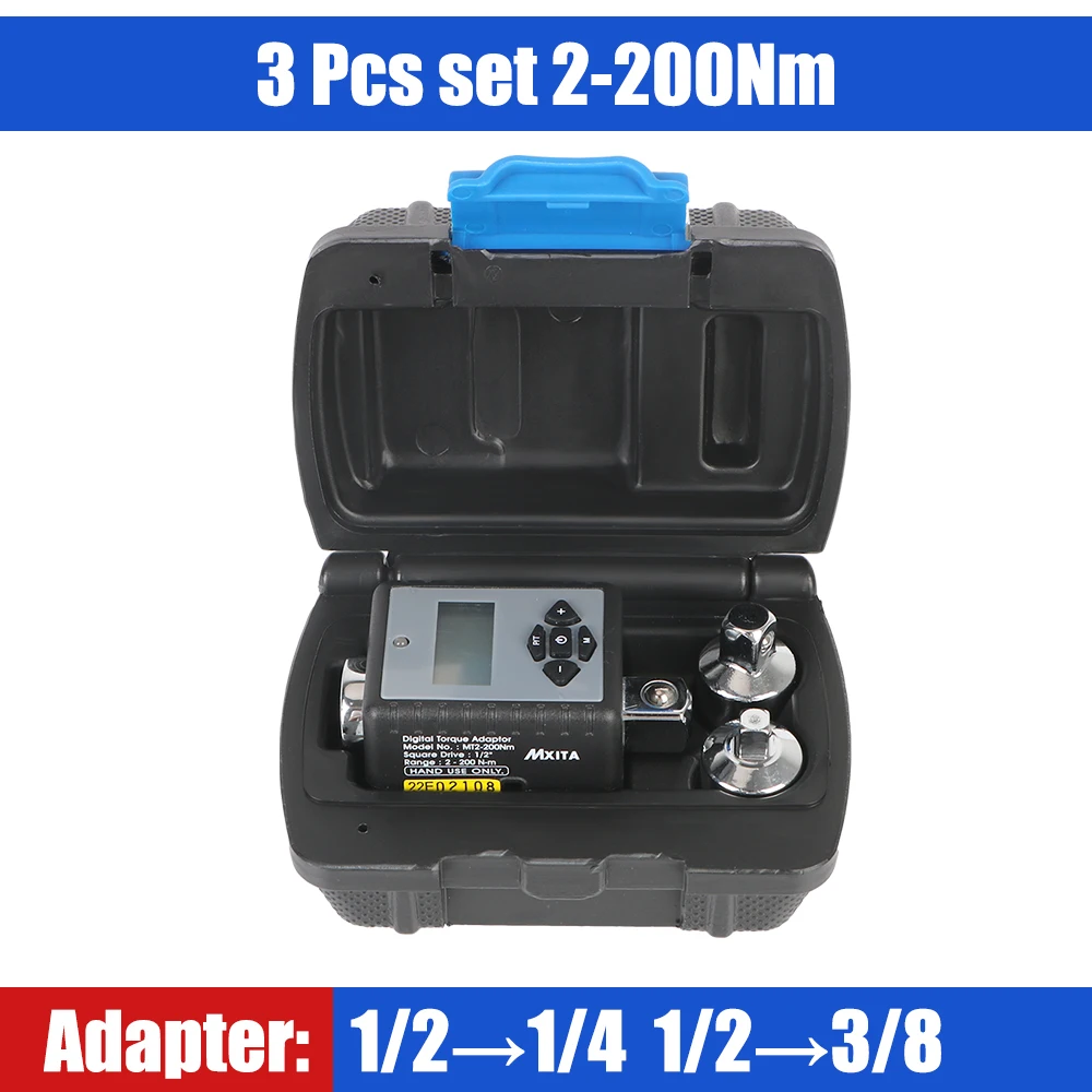 

Professional Electronic Torque Wrench Digital Torque Wrench 1/2" 2- 200Nm Adjustable Bike Car Repair Tool Measuring Meter