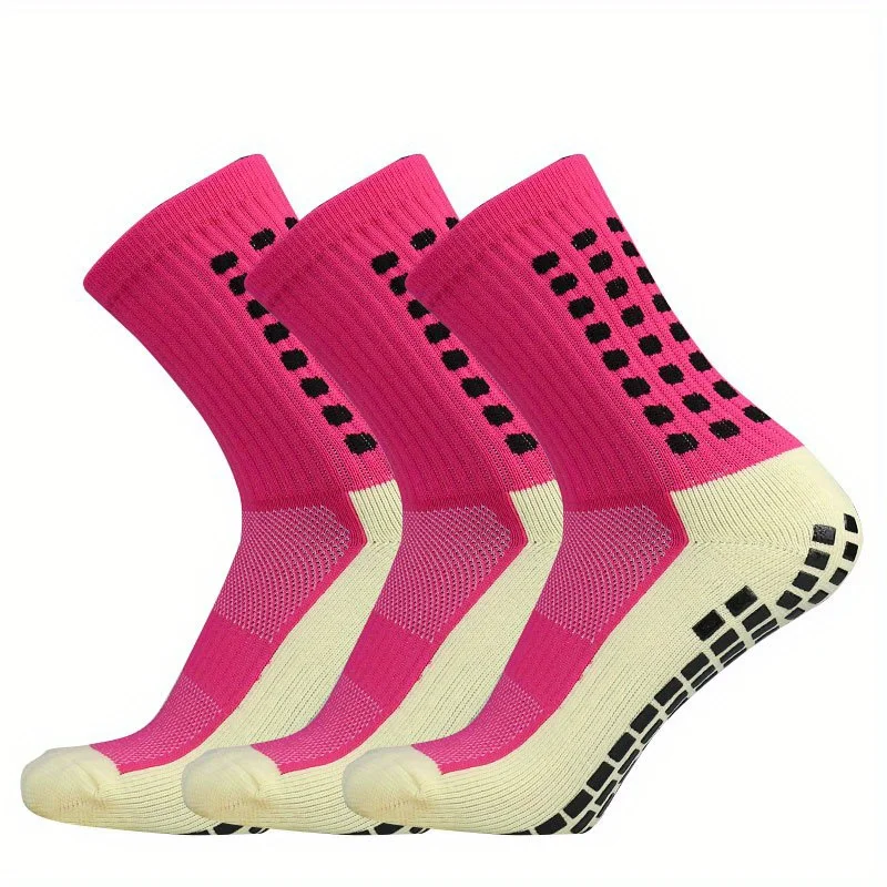3 Pairs Multifunctional Non-Slip Silicone Sports Socks - Breathable Outdoor Training Gear