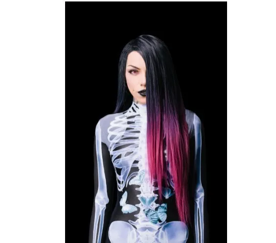 Ghost Scarey Cosplay Costumes for Men Skull Print Gothic Long Sleeve Jumpsuits Womens Rompers Carnival Party Male Clothes