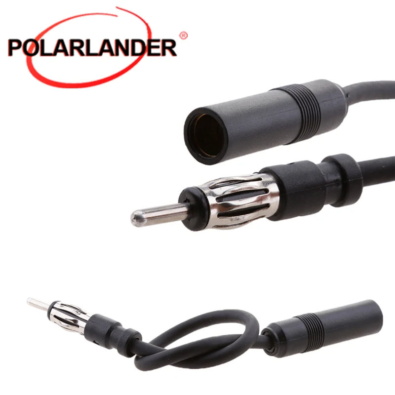 

Antenna Extension Cord in Black Cable 35cm M/F Connector AM/FM Radio Adapter Car Auto Vehicle Extension Cable for Antenna Plug