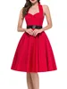 Robe d'été décontractée femmes à pois rétro Robe trapèze Pin Up Robe Vintage années 60 50 Rockabilly Robe d'été