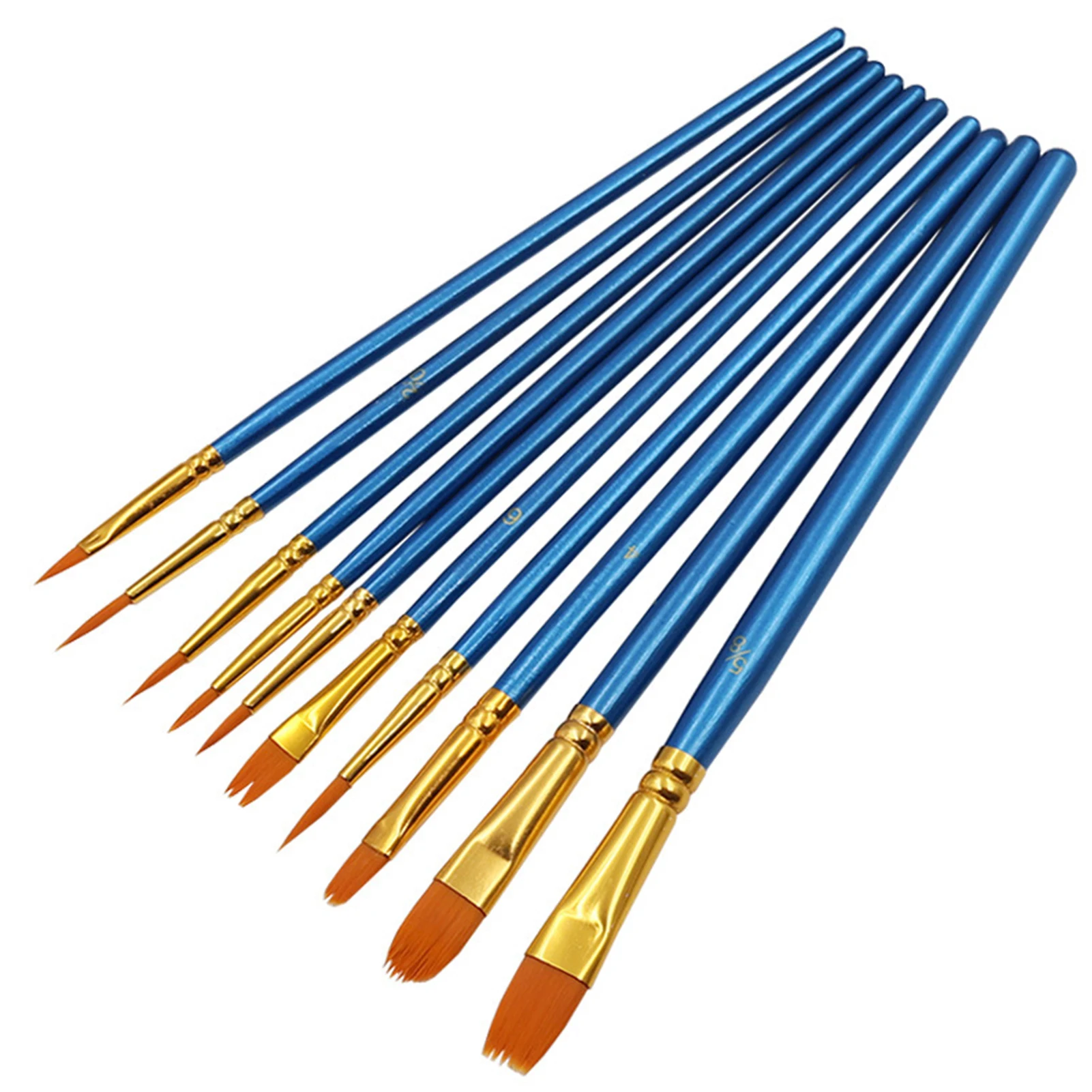 

Nylon Paint Brushes Set Synthetic Bristle Watercolor Paint Brush for Acrylic Painting Oil Watercolor Canvas Boards Rock Body