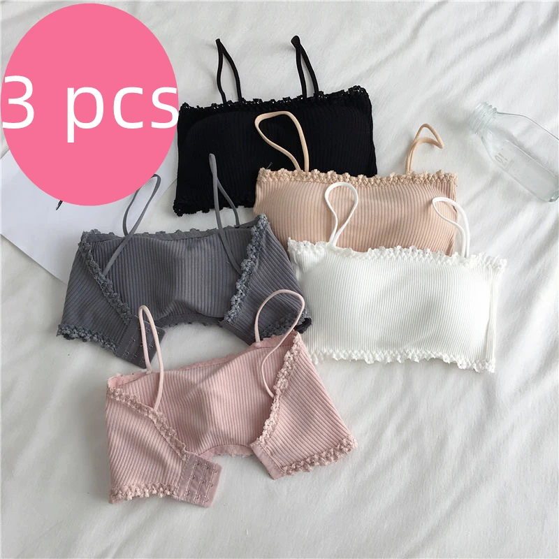 

2022 New Sexy Bra Women Lace Bralette Sexy Lingerie Underwear Wireless Padded Seamless Bra Ultra Strap Padded Bras for Women