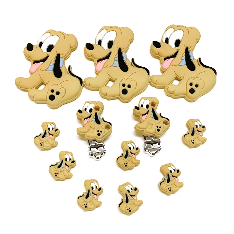 5/10pcs Silicone Disney Brutto Silicone Pacifier clip Molar Bead DIY Pacifier Chain Jewelry Accessories