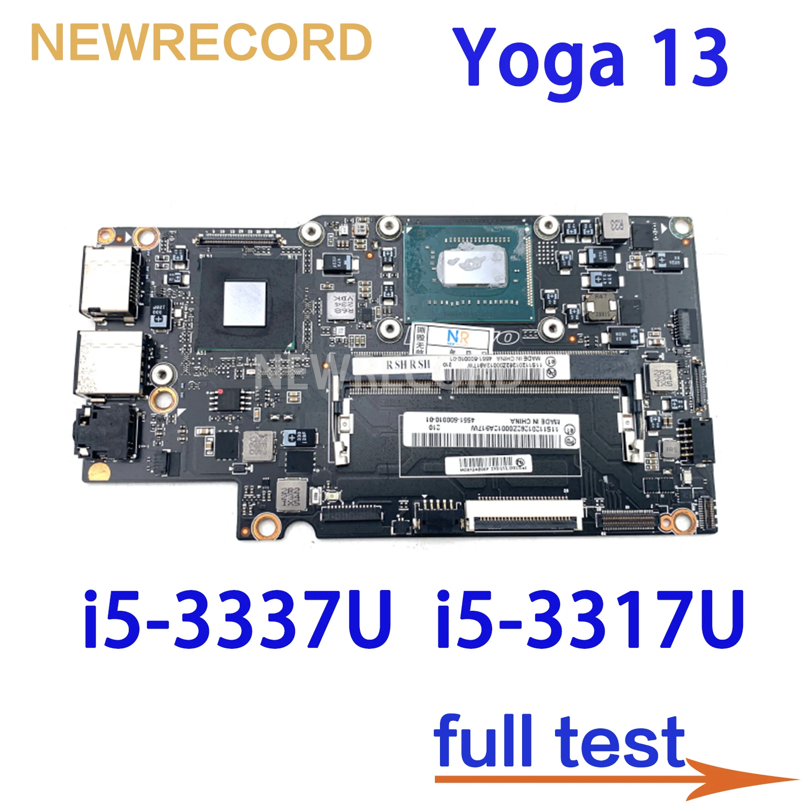 

For Lenovo Yoga 13 Laptop Motherboard FRU 90002037 90000649 With I5-3337U I5-3317U CPU QS77 Main Board Full Test