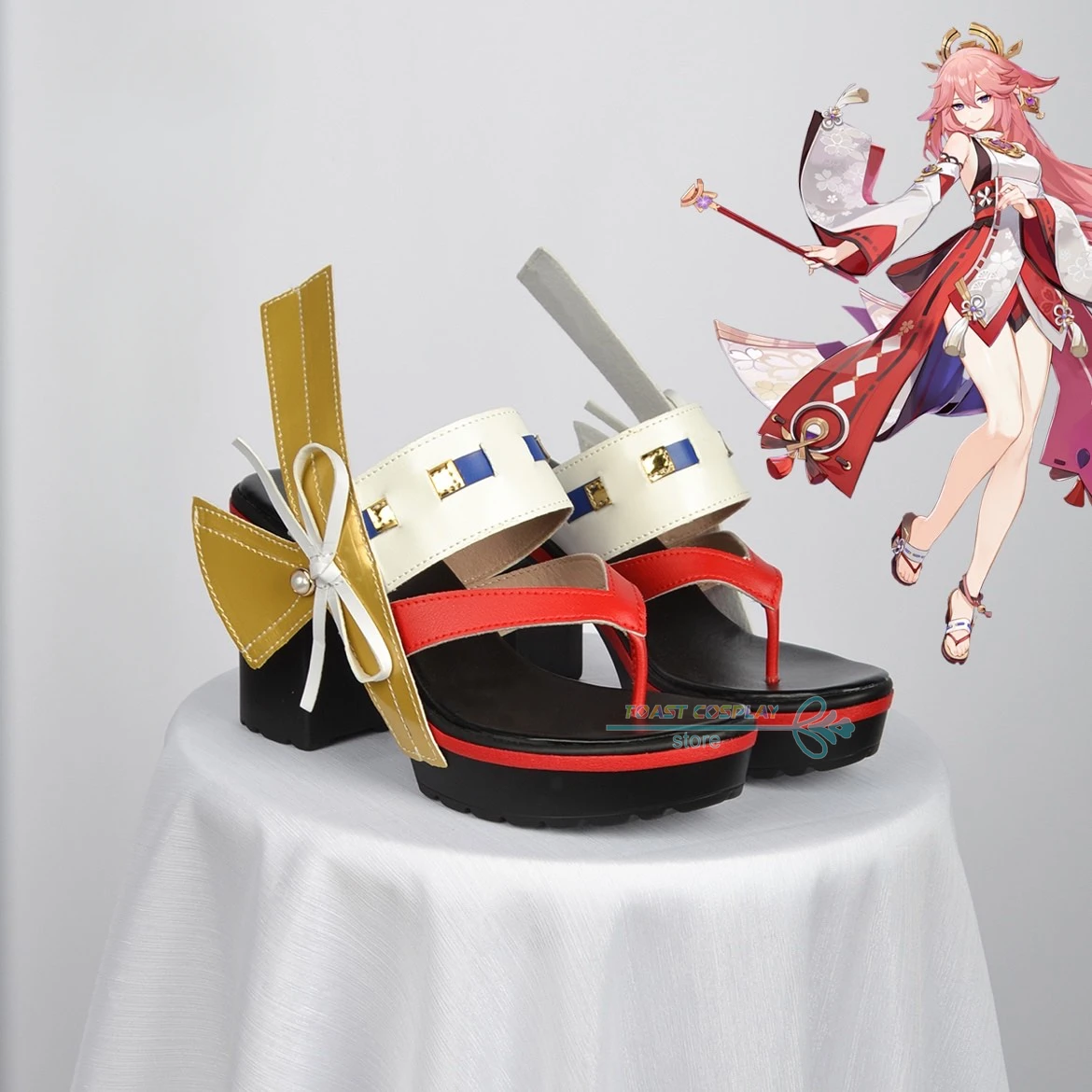 

Yae Miko GenshinImpact Cosplay Shoes Anime Game Cos Boots Comic Yae Miko Cosplay Costume Prop Shoes for Con Halloween Party