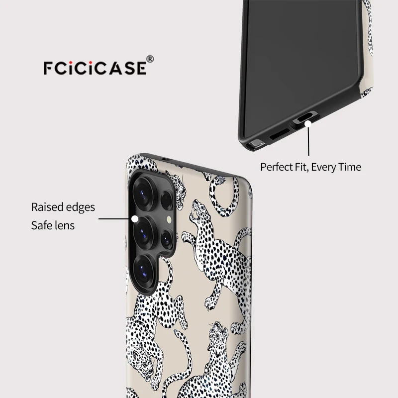 Luxury Leopard Pattern Shockproof Acrylic Case - Animal Print Protective Back Cover