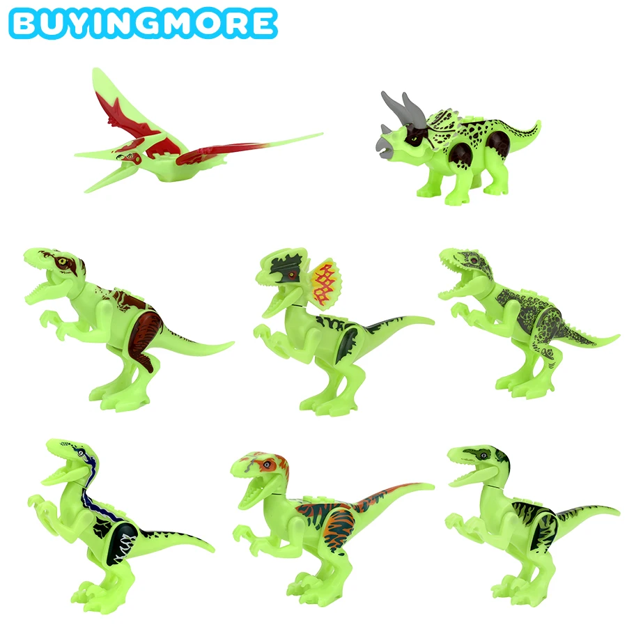 Luminous Dinosaur Kids Toys Jurassic World Pterosaur Luminous Toys Building Blocks Educational for Children Gift Decoration