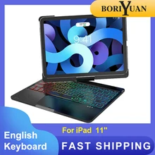

Magic Keyboard for iPad Pro 11 12.9 2021 2020 2018 iPad Air 4 Trackpad Case Keyboard 360 Degree Rotate English Keyboard