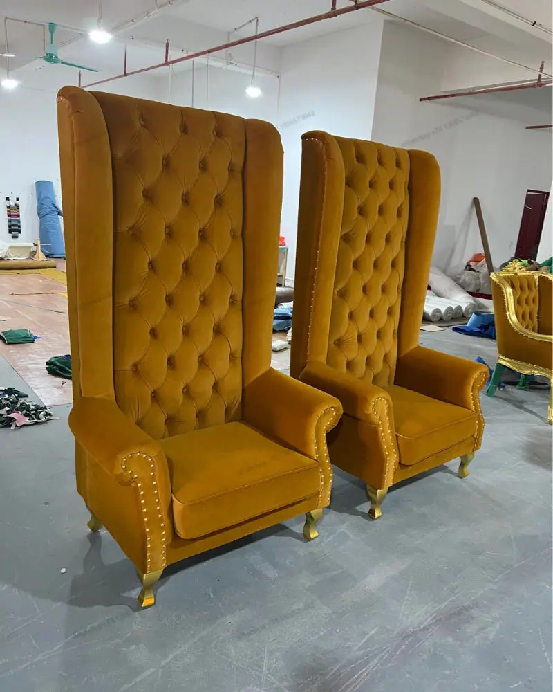 Luxury Wedding, High Back King's Throne, Groom and Bride Wedding Event, High Back Sofa Chair