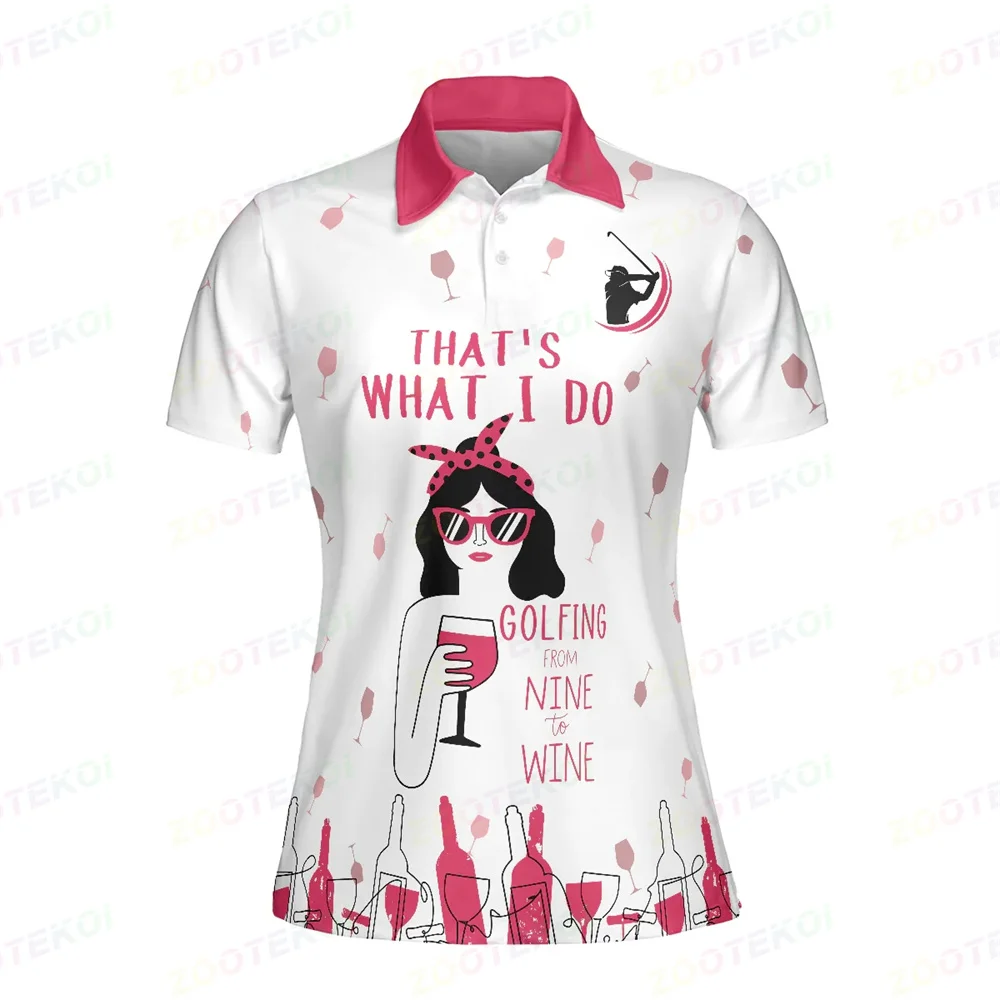 2022 Summer Women Slim Golf Polo Shirts Short-sleeved Tee Shirt Masculina Polo Hombre Jerseys Golftennis Lapel Buttons T-shirt