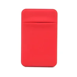 Universal Silicone Card Holder for Cellphones - Stylish and Durable (Red)