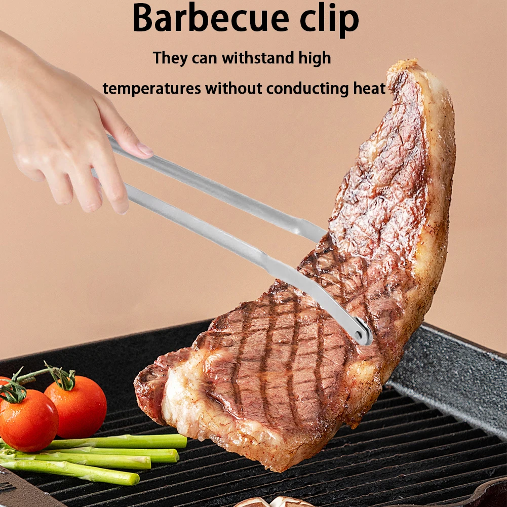 Pinzas BBQ para Salchichas Acero Inoxidable Antiadherentes Mango Largo | Utensilios de Cocina y Parrilla - Image 2