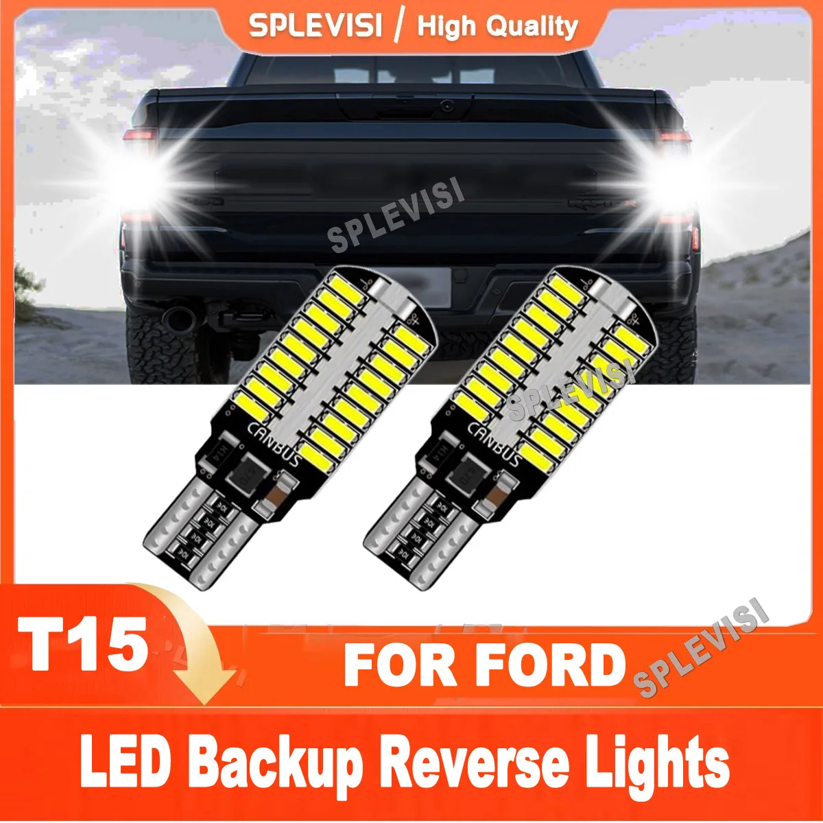 2 Pz T15 912 915 Lampadine Di Retromarcia Luci A Led Bianche Per Ford Edge Transit Connect Taurus Mustang Flex F-150 F-250 F-350