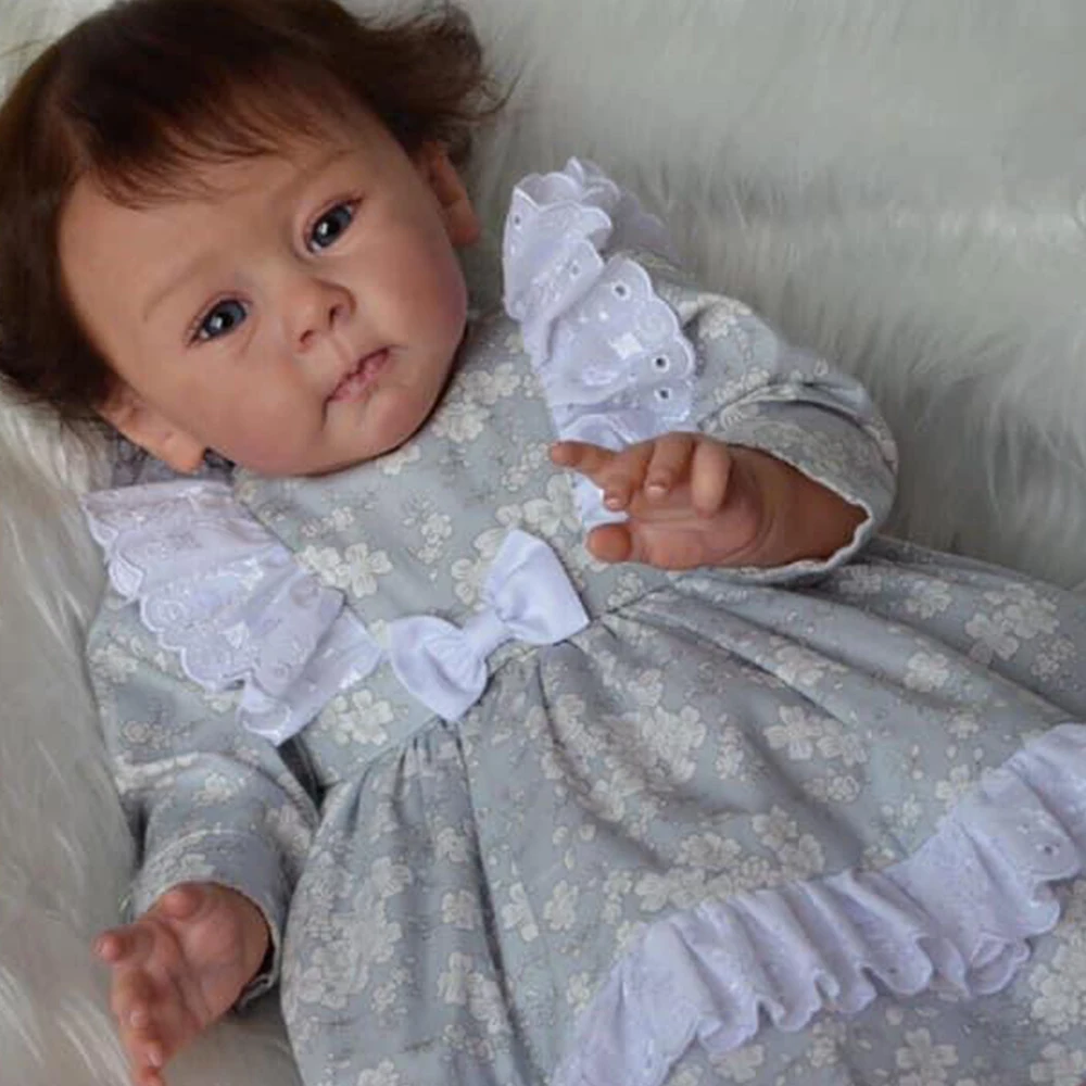 

3D Paint Skin With Visible Vein 58 CM Finished Doll Silicone Reborn Baby Huxley Girl Handmade Princess Toddler Bonecas