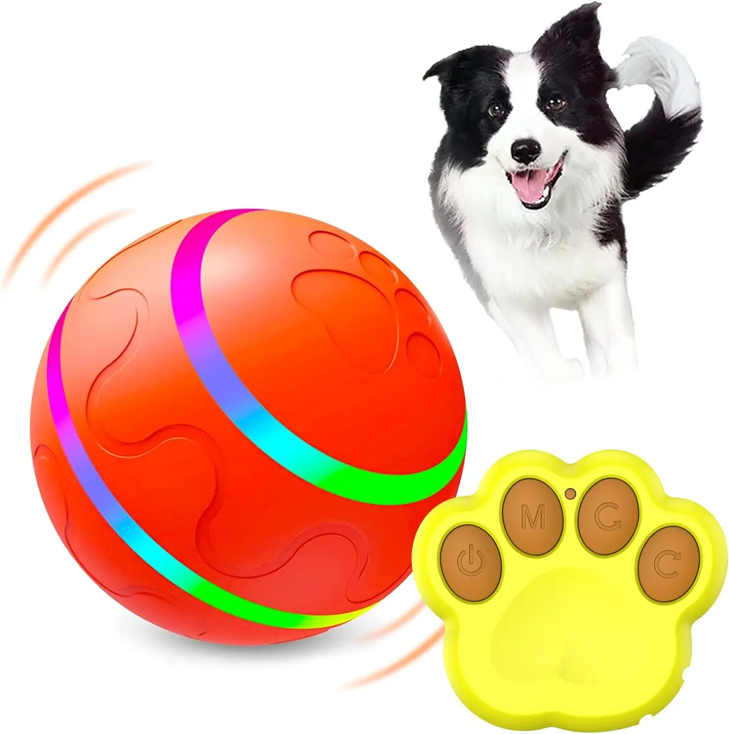 SmartElectricDogToyBallWithLEDFlashingPetCatsDogsInteractive