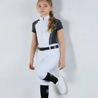 MXLLINA Pink Riding Pants for Girls Full Seat Silicone Horse Equestrian Breeches Kids Anti-Pilling Horseback Riding Leggings 1