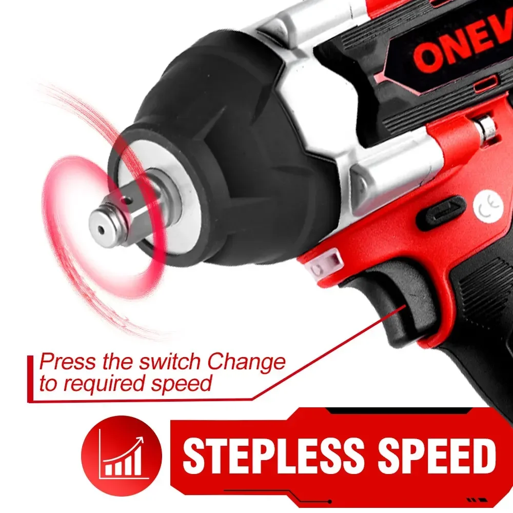 Impact Wrench 1800N.M Brushless Electric 1/2 Inch Lithium-Ion Battery Cordless For Makita 18V Battery Pin