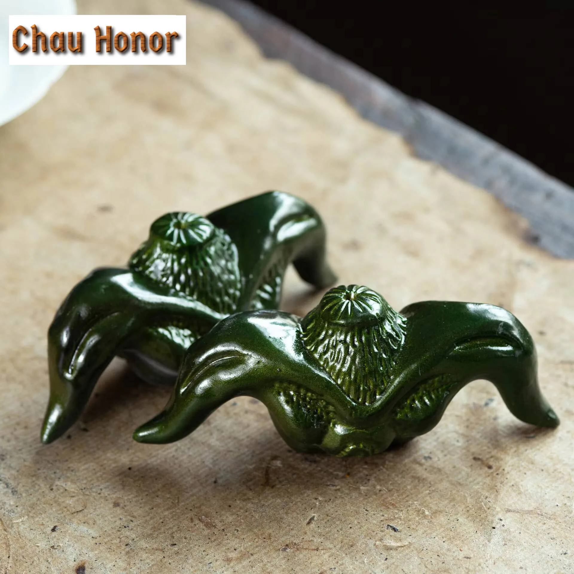 Handmade Zisha Tea Pet Color Changing Water Chestnut Fruit Tea Play Figurine Yixing Purple Clay Pen Holder Sculpture Decoration