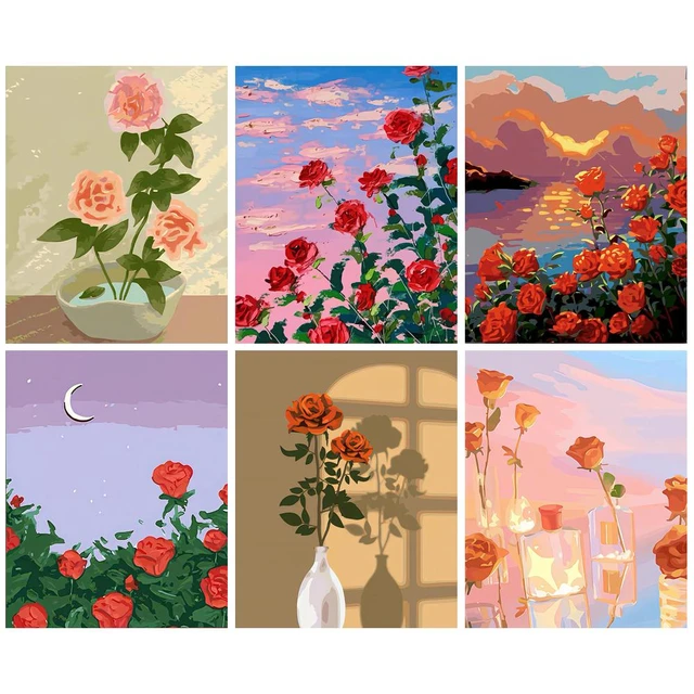 CHENISTORY Picture By Numbers For Adults Flower Acrylic Drawing Canvas Wall  Art Oil Painting By Number Diy Home Decoration Gift - AliExpress