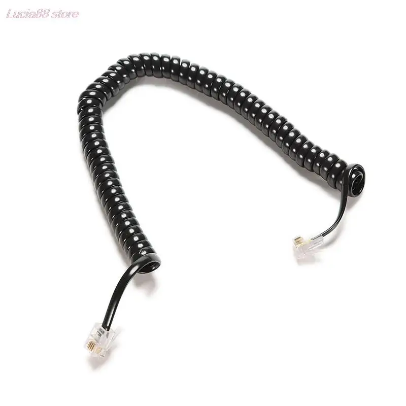 Coil Line Cable Wire Telephone Coiled Cord 2 Meter Durable 6.5FT
