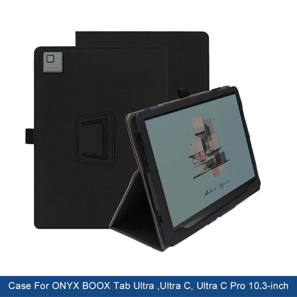 Premium PU Leather Two-Fold Stand Tablet Case Cover with Hand Strap and Magnetic Closure