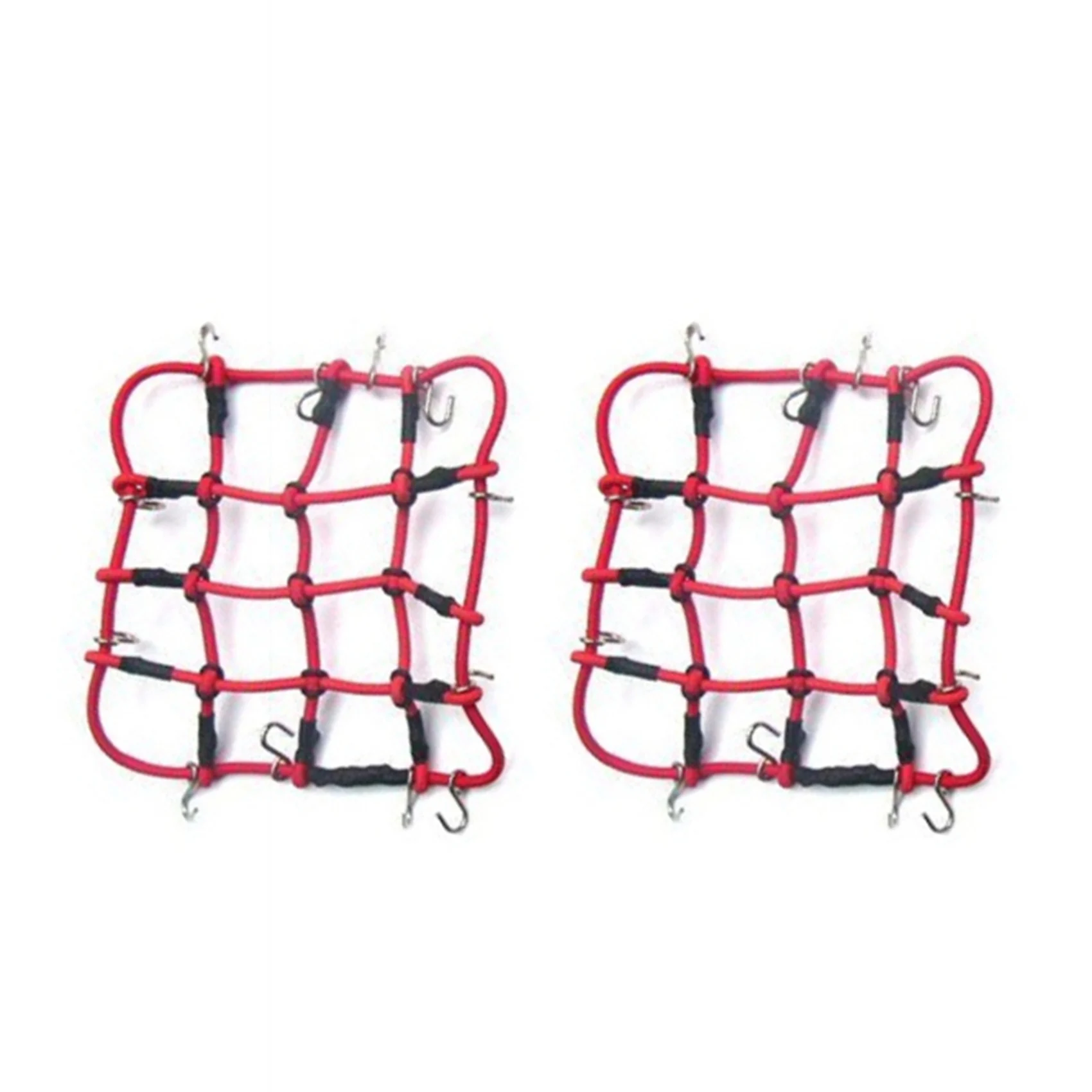 

2X RC Car Parts Accessories Elastic Luggage Net for 1/12 MN D90 D99 MN99S Red
