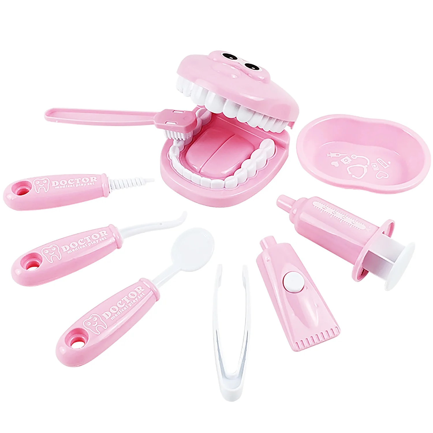 Children's play house dentist set, dentist simulation early education, practicing oral practice brushing teeth model 2