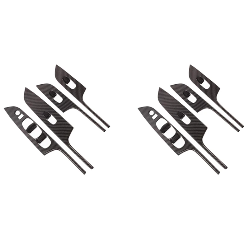 

8X для Nissan Navara NP300 2016-2019 наклейка на панель стеклоподъемника автомобиля, наклейка на панель, углеродное волокно